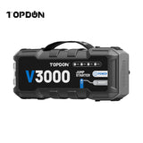 TOPDON V3000 3000A Peak Battery Jump Starter and Power Bank with Flashlight