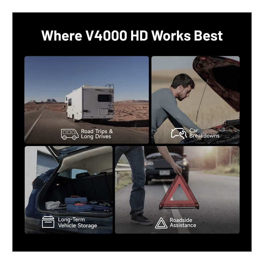 TOPDON V4000 HD 4000 Peak Amp Heavy Duty Jump Starter - 12V/24V