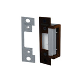 Trine - 4300CC - Electric Strike Kit with 2 Faceplates - Trim Skirts - 12/24V AC/DC - Grade 1 - Dark Bronze & Satin Stainless Steel