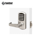 TownSteel - e-Elite - 2000 Series Electronic Cylindrical Lock with Keyless Entry - Metal Keypad - Schlage C Keyway - Rigid Lockbodies - Left Handed