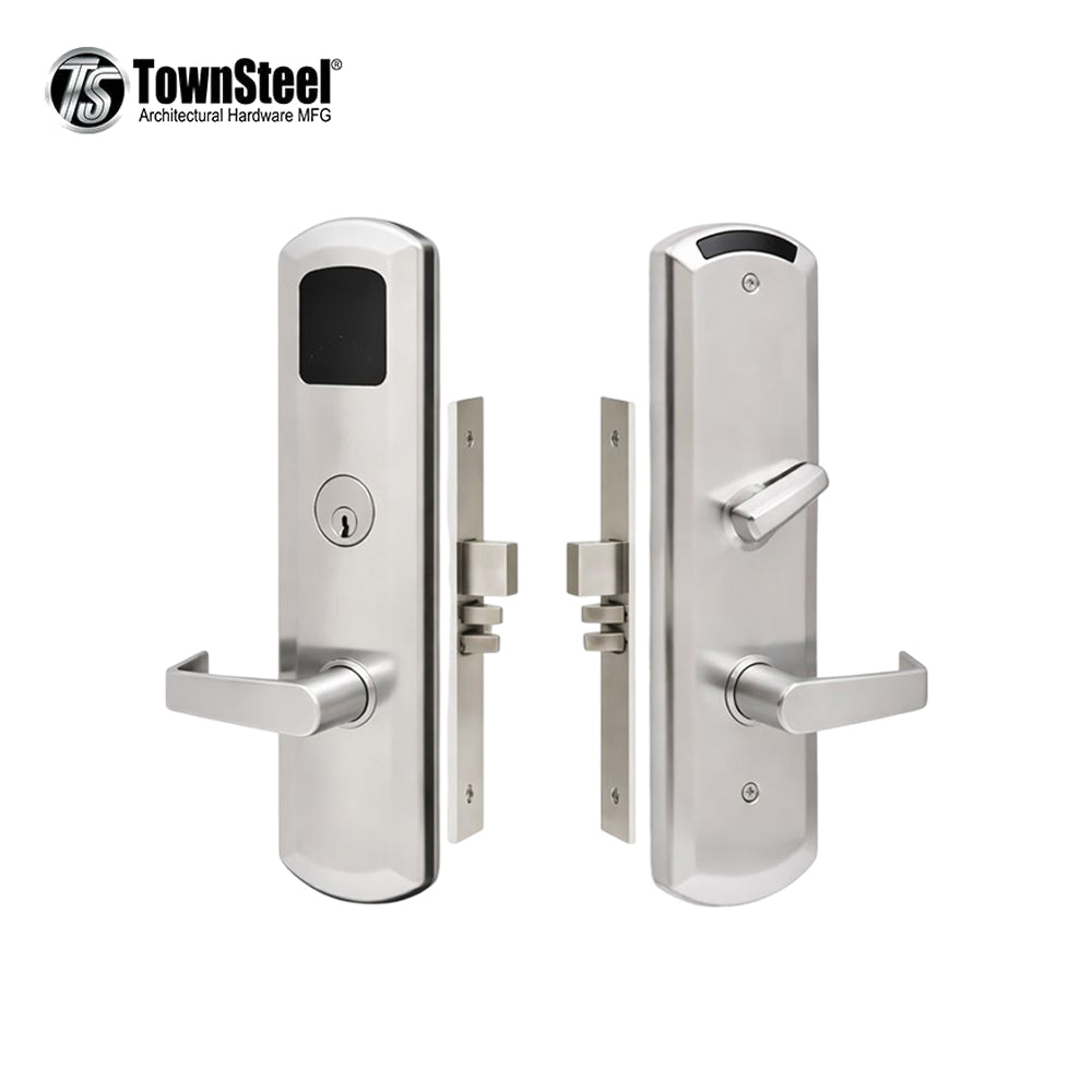 TownSteel - E-Kontos 5000RF Smart Motorized Mortise Lock with Cylinder & WiFi System - Clutched Lockbody - Grade 1