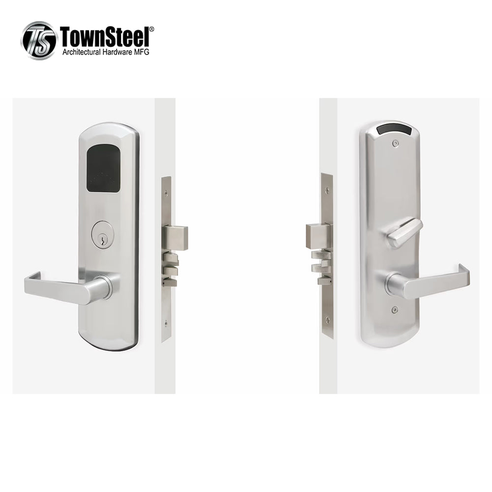 TownSteel - E-Kontos 5000RF Smart Motorized Mortise Lock with Cylinder & WiFi System - Clutched Lockbody - Grade 1