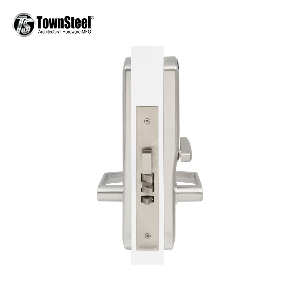 TownSteel - E-Kontos 5000RF Smart Motorized Mortise Lock with Cylinder & WiFi System - Clutched Lockbody - Grade 1