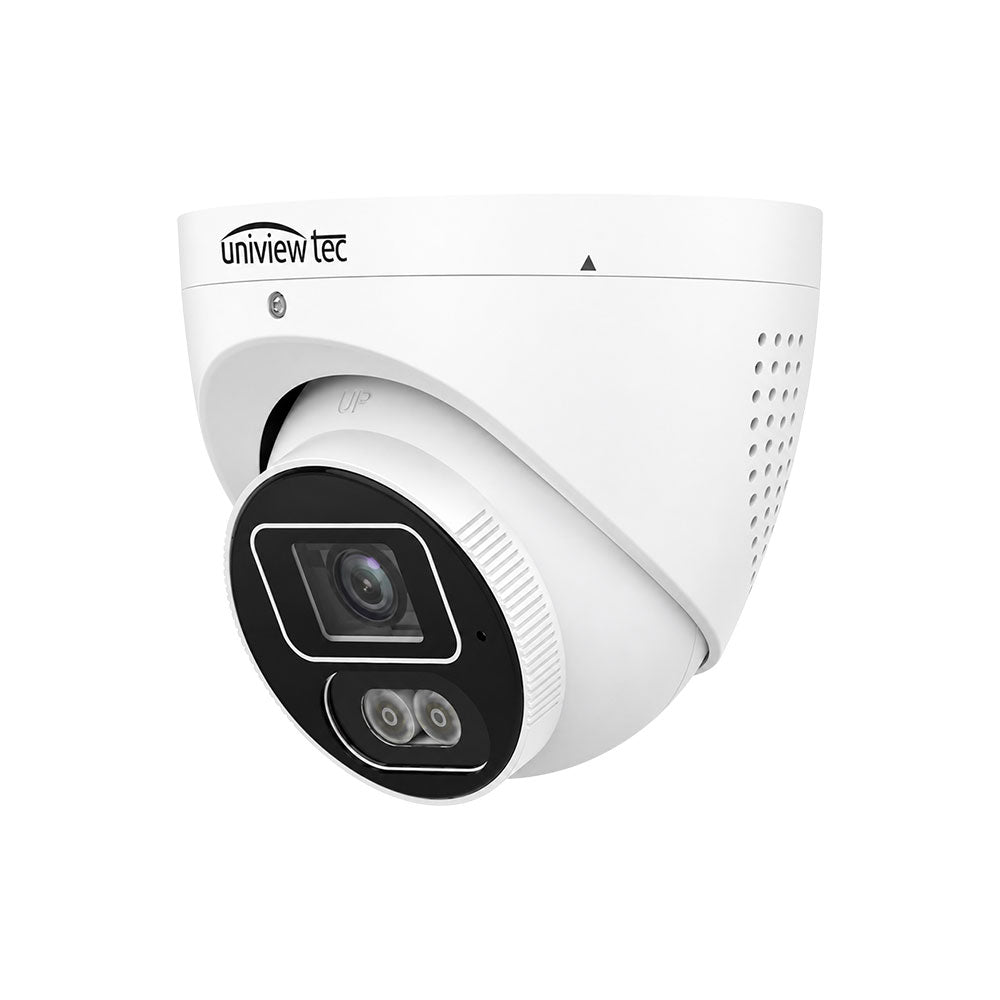 Uniview Tec IPT4KD28AIX 8MP 4K ColorHunter AI Turret Camera with Wise-ISP Night Vision, Smart Intrusion Protection and 2-Way Audio