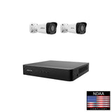 Uniview Tec KNR4UB2 5MP DWDR IR Bullet IP Camera Kit with 4 Channel 4K H.265 NVR, 4 PoE Ports and 1TB HDD