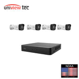 Uniview Technology KNR8UB4 5MP DWDR IR Bullet IP Camera Kit with 8 Channel 4K H.265 NVR, 8 PoE Ports and 2TB HDD