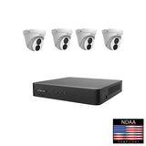 Uniview Tec KNR8UT4 5MP DWDR IR Turret Dome IP Camera Kit with 8 Channel 4K H.265 NVR, 8 PoE Ports and 2TB HDD