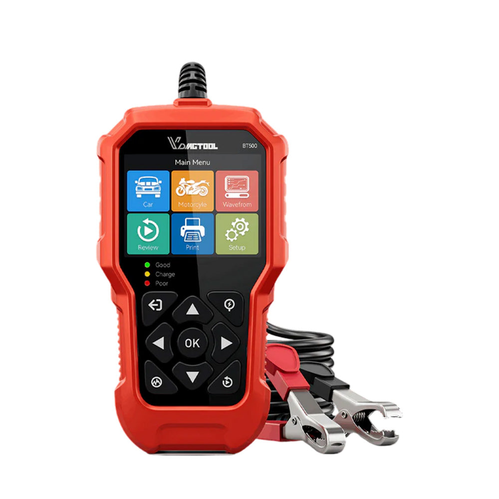 VDIAGTOOL BT500 Professional Car Battery Tester for 6V-32V Batteries