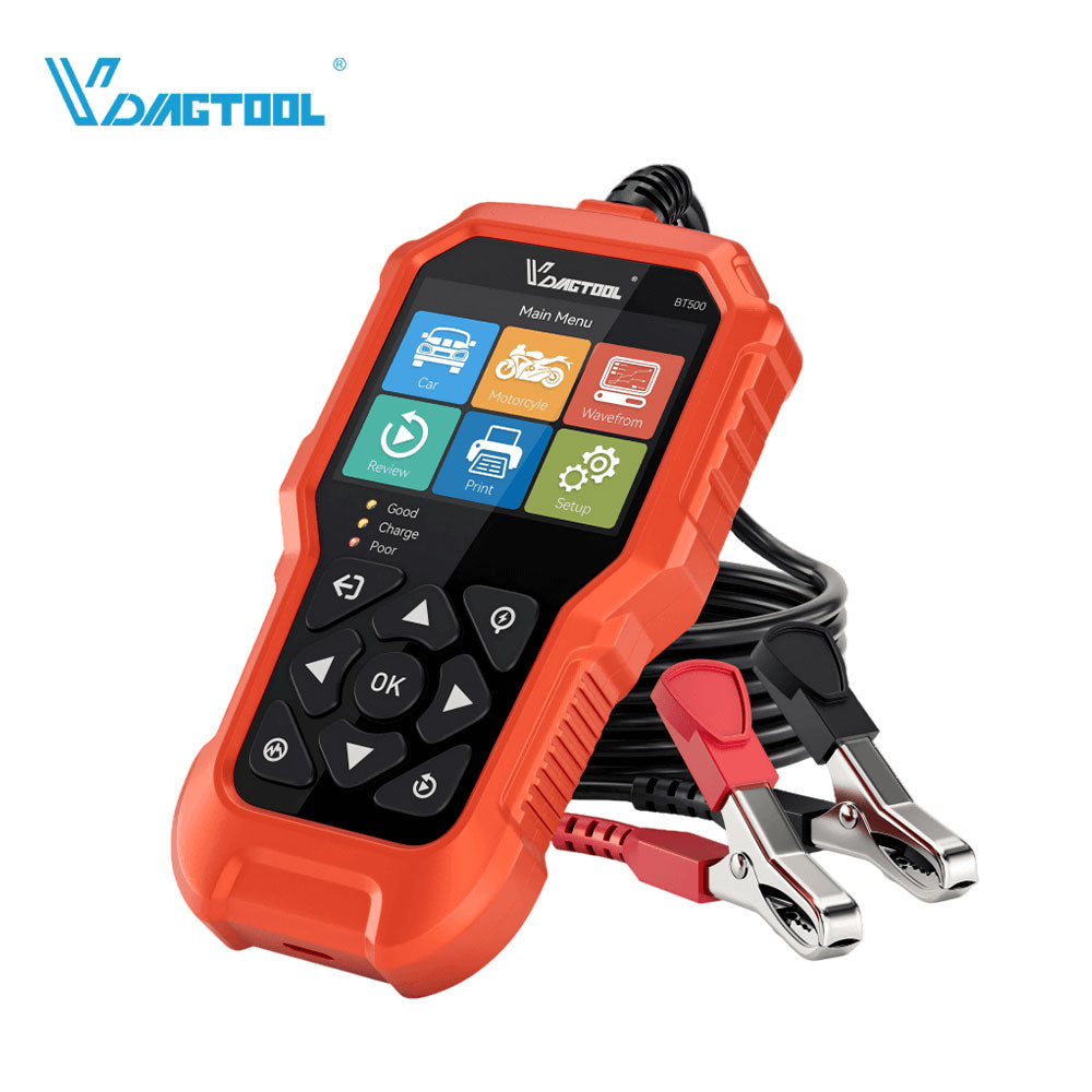 VDIAGTOOL BT500 Professional Car Battery Tester for 6V-32V Batteries