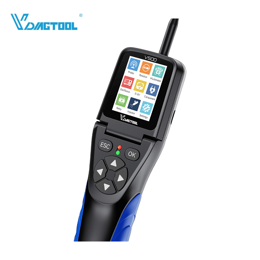 VDIAGTOOL V500 Automotive Power Circuit Tester with Oscilloscope, Multimeter, Injector & Relay Test