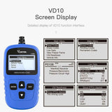 VDIAGTOOL VD10 OBD2 Scanner for Check Engine Light, Live Data, I/M Readiness, Plug & Play Code Reader