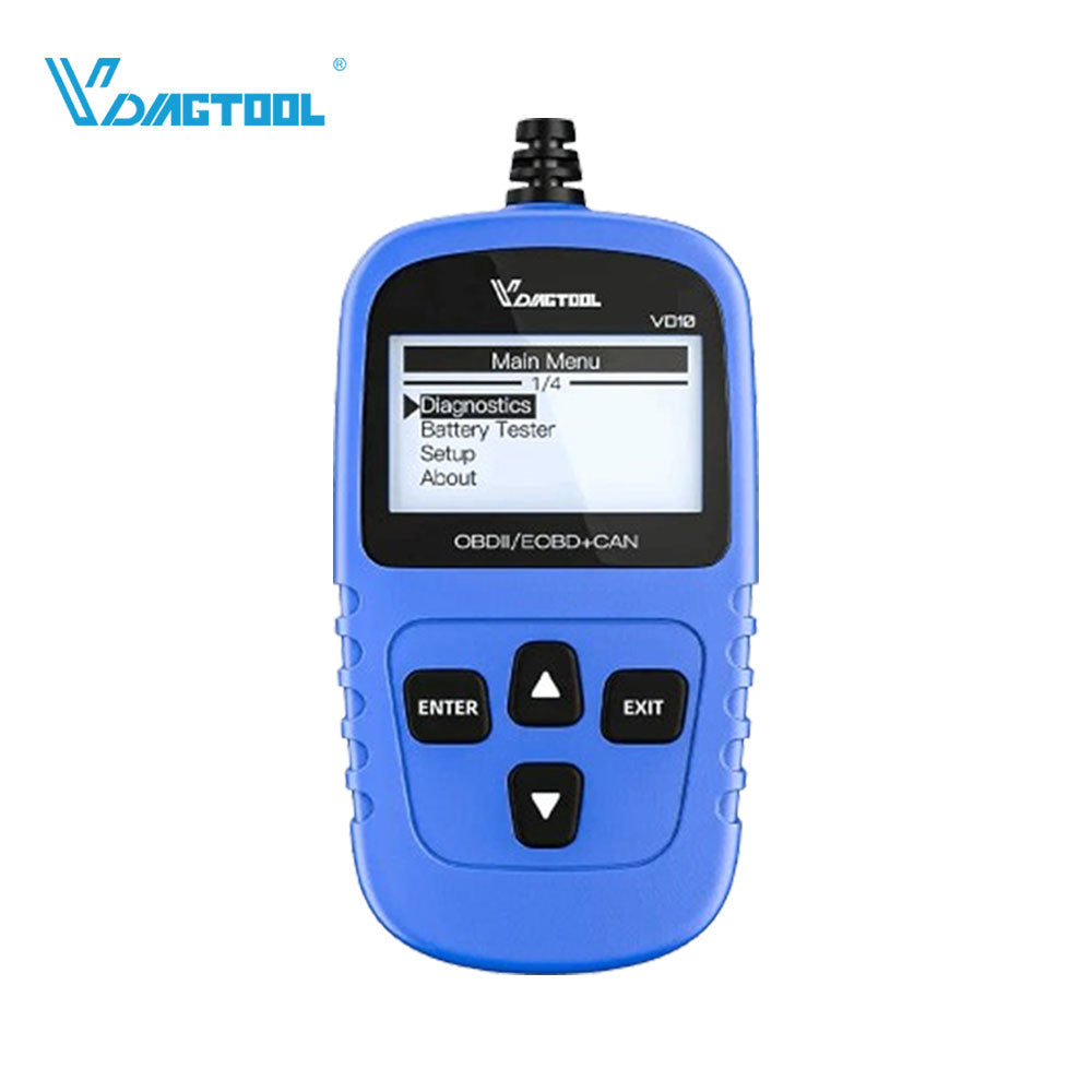 VDIAGTOOL VD10 OBD2 Scanner for Check Engine Light, Live Data, I/M Readiness, Plug & Play Code Reader