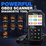 VDIAGTOOL VD30 Pro OBD2 Diagnostic Scanner for Cars and Trucks - Check Engine Code Reader with Live Data, Reset & I/M Readiness