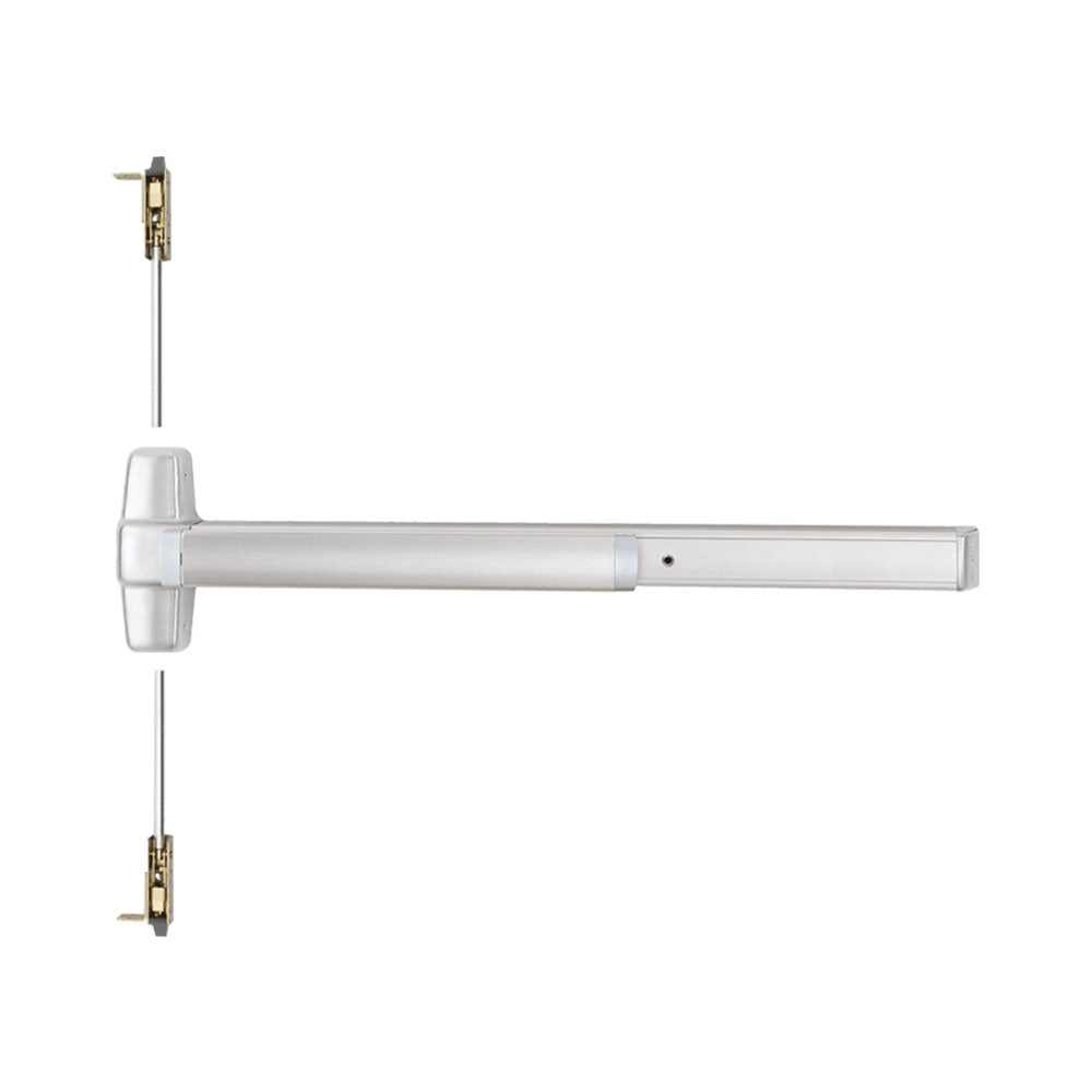 Von Duprin - 9847NL - Concealed Vertical Rod Exit Bar with Nightlatch Function - Hex Key Dogging - Wide Stile Pushpad - 36" - 626 (Satin Chrome Finish) - Grade 1