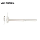 Von Duprin - CD9827 - Grooved Surface Vertical Rod Exit Bar with Wide Stile Pushpad - Exit Only - Less Bottom Rod - Cylinder Dogging - Grade 1