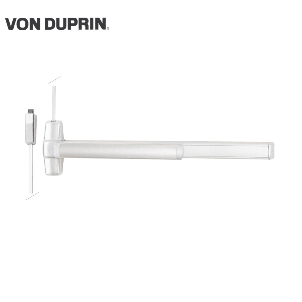 Von Duprin - 9827 - Smooth Surface Vertical Rod Exit Bar with Wide Stile Pushpad - Passage Function - 36 Inch - 06 Lever - Less Bottom Rod - Motorized Latch Retraction - Less Dogging - Right Hand Reverse - Grade 1