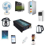 RBP - 2000W Power Inverter 12VDC, 24VDC and 48VDC to 120VAC Pure Sine Wave High Frequency Off Grid Solar Inverter