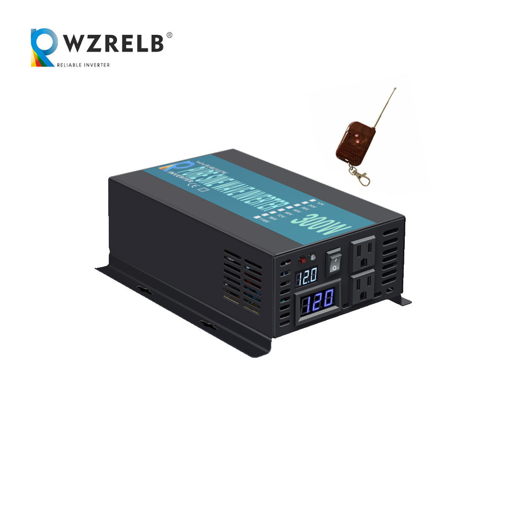 RBP - 300W Power Inverter 12VDC or 24VDC to 120VAC Pure Sine Wave High Frequency Off Grid Solar Inverter