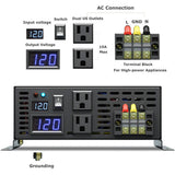 RBP - 3500W Power Inverter 12VDC, 24VDC and 48VDC to 120VAC Pure Sine Wave High Frequency Off Grid Solar Inverter