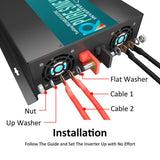 RBP - 3500W Power Inverter 12VDC, 24VDC and 48VDC to 120VAC Pure Sine Wave High Frequency Off Grid Solar Inverter