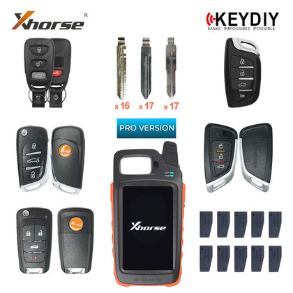 Xhorse VVDI Key Tool MAX PRO & Universal Remote Key w/ Super Chips & Blades - Starter Pack