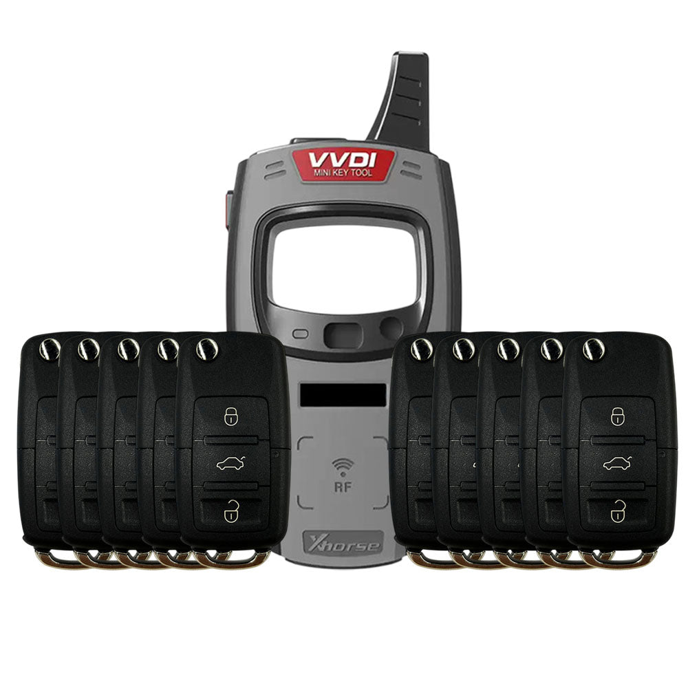 Xhorse VVDI MINI Key Tool Remote Generator and 10 Pcs Volkswagen 2nd G ...