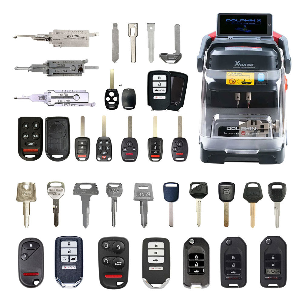 Honda Starter Pack Bundle with Xhorse XP-005L Key Cutting Machine, Remotes and Lishi