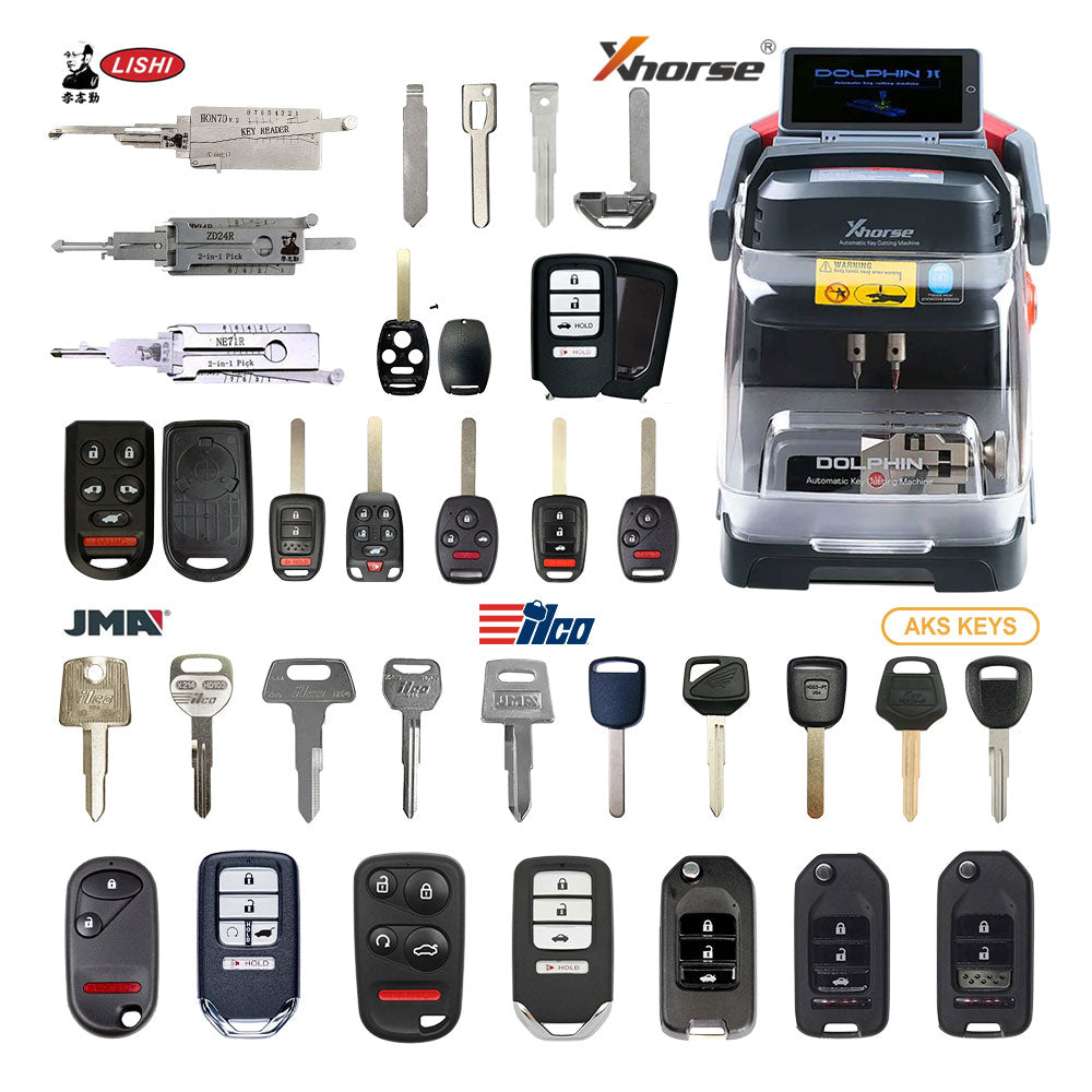 Honda Starter Pack Bundle with Xhorse XP-005L Key Cutting Machine, Remotes and Lishi