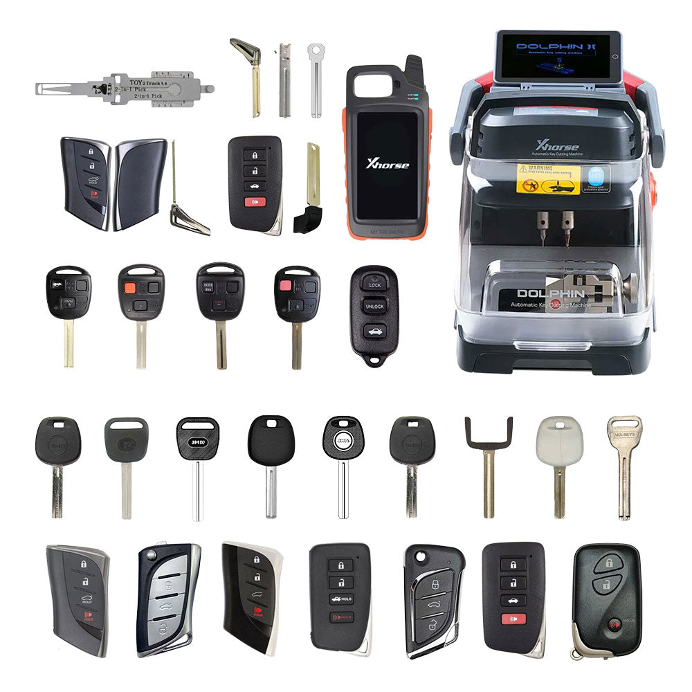 Lexus Starter Pack Bundle with Xhorse XP-005L Key Cutting Machine, Remotes and Lishi