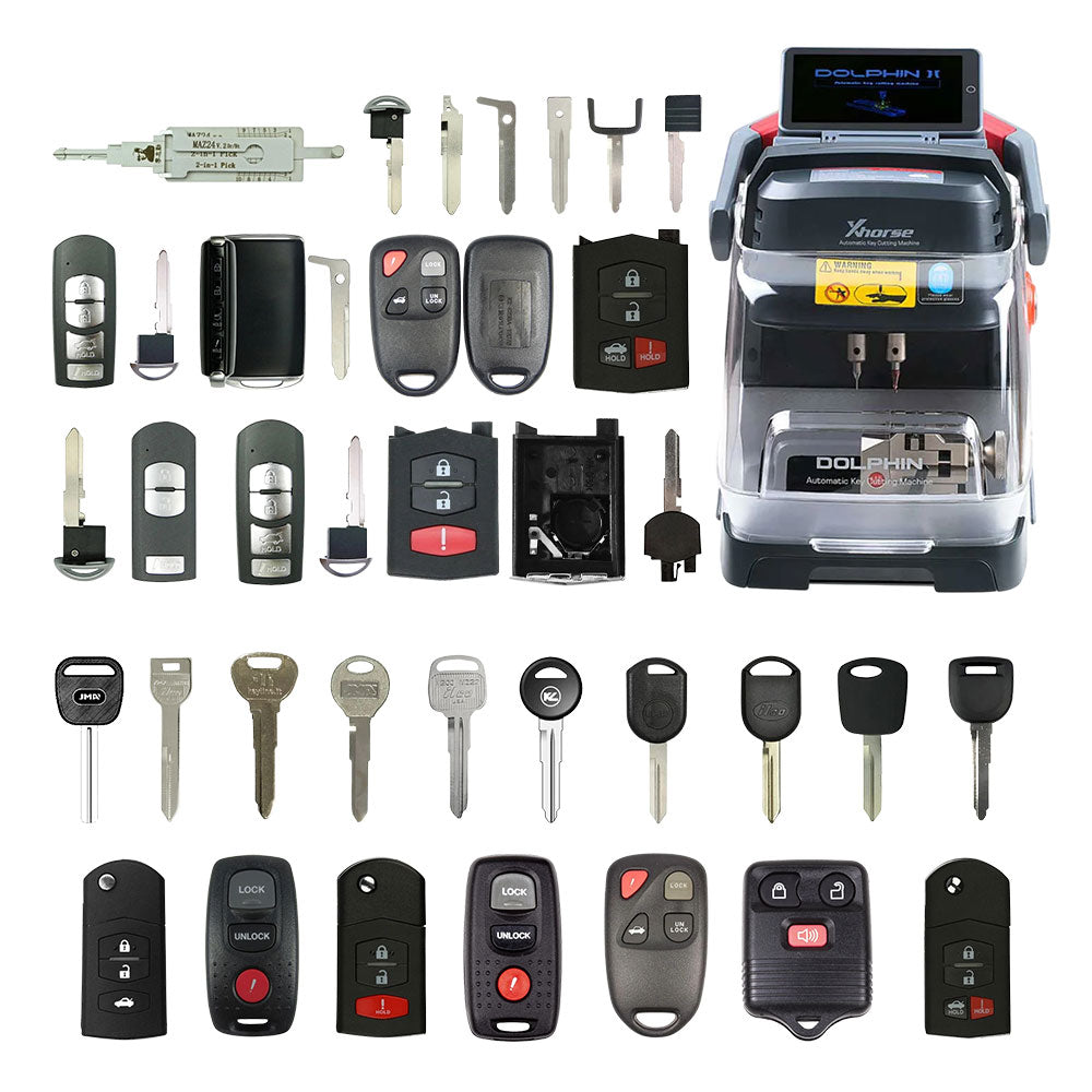 Mazda Starter Pack Bundle with Xhorse XP-005L Key Cutting Machine, Remotes and Lishi