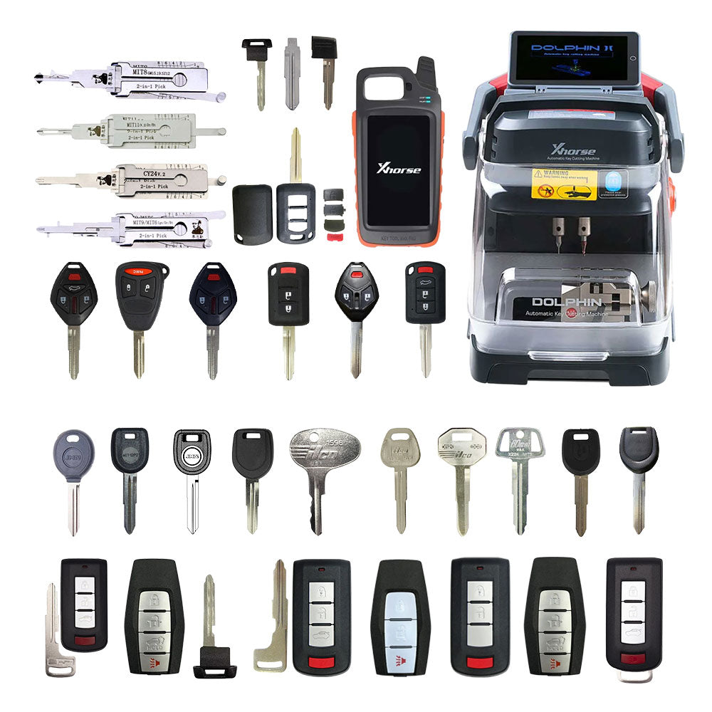 Mitsubishi Starter Pack Bundle with Xhorse XP-005L Key Cutting Machine, Remotes and Lishi Tools