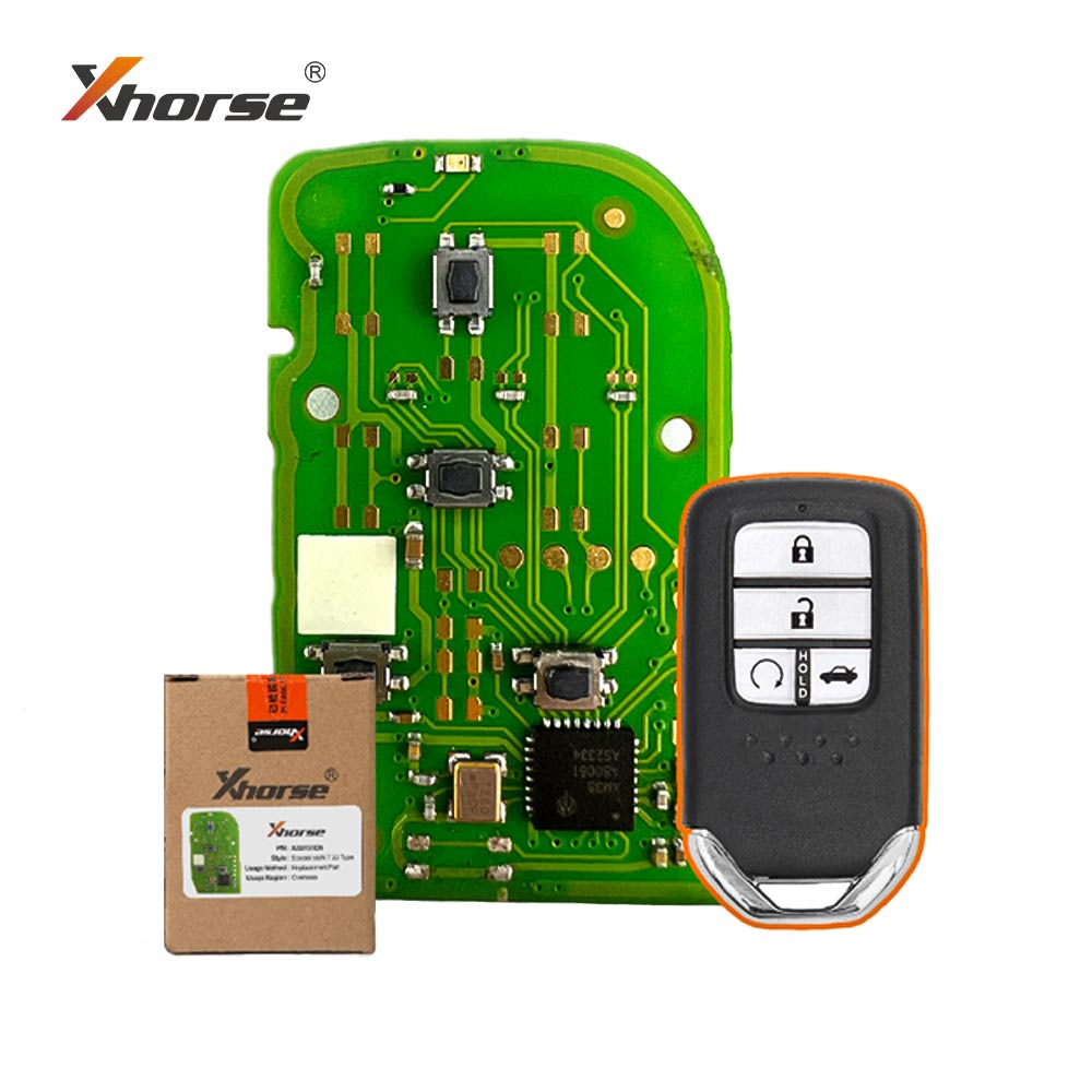 アクセサリー .e Xhorse XZBT51EN Honda Smart Key 4 Buttons PCB Board for VVDI Key