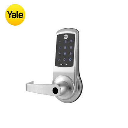 Yale - NexTouch - Commercial Electronic Keypad Cylindrical Lock with Augusta Lever and Capacitive Touchscreen - Less Conventional Cylinder - 2-3/4