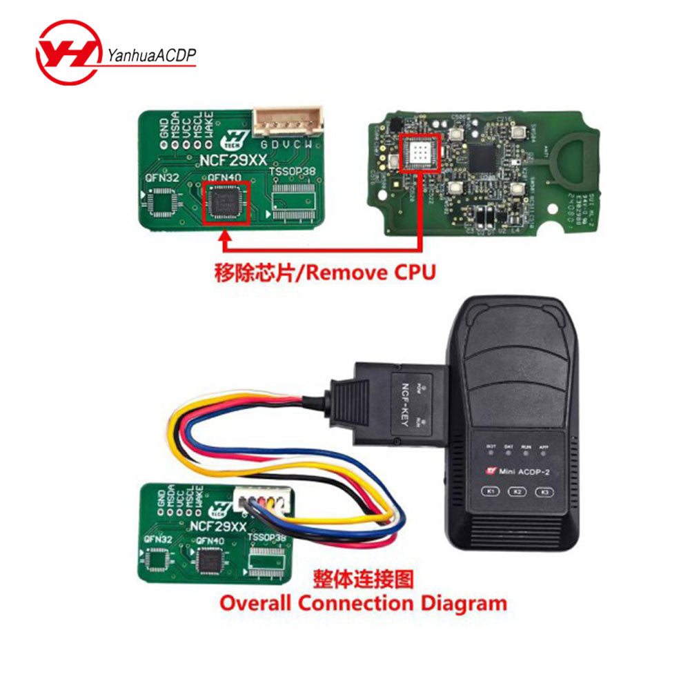 Yanhua ACDP Module 47 Jaguar Land Rover (2018-) Duplicating Key without Disassembling RFA
