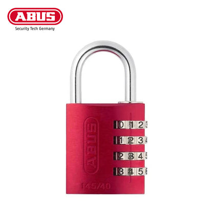 ABUS - 145/40 C - Aluminum - 4-Dial Resettable Padlock - Red