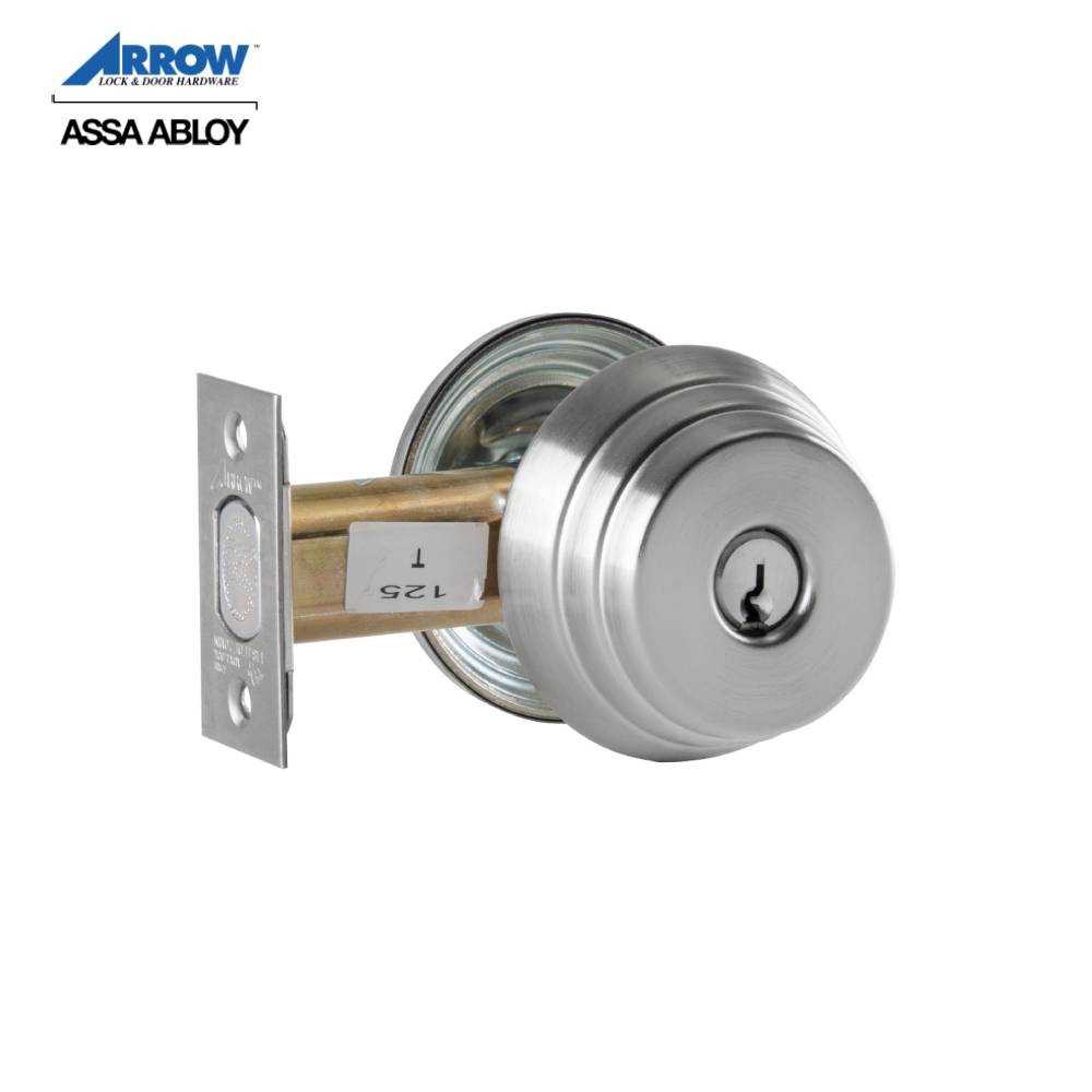 Arrow - E61-26D - Single Cylinder Deadlock - 2 3/8 Backset - Field Rev