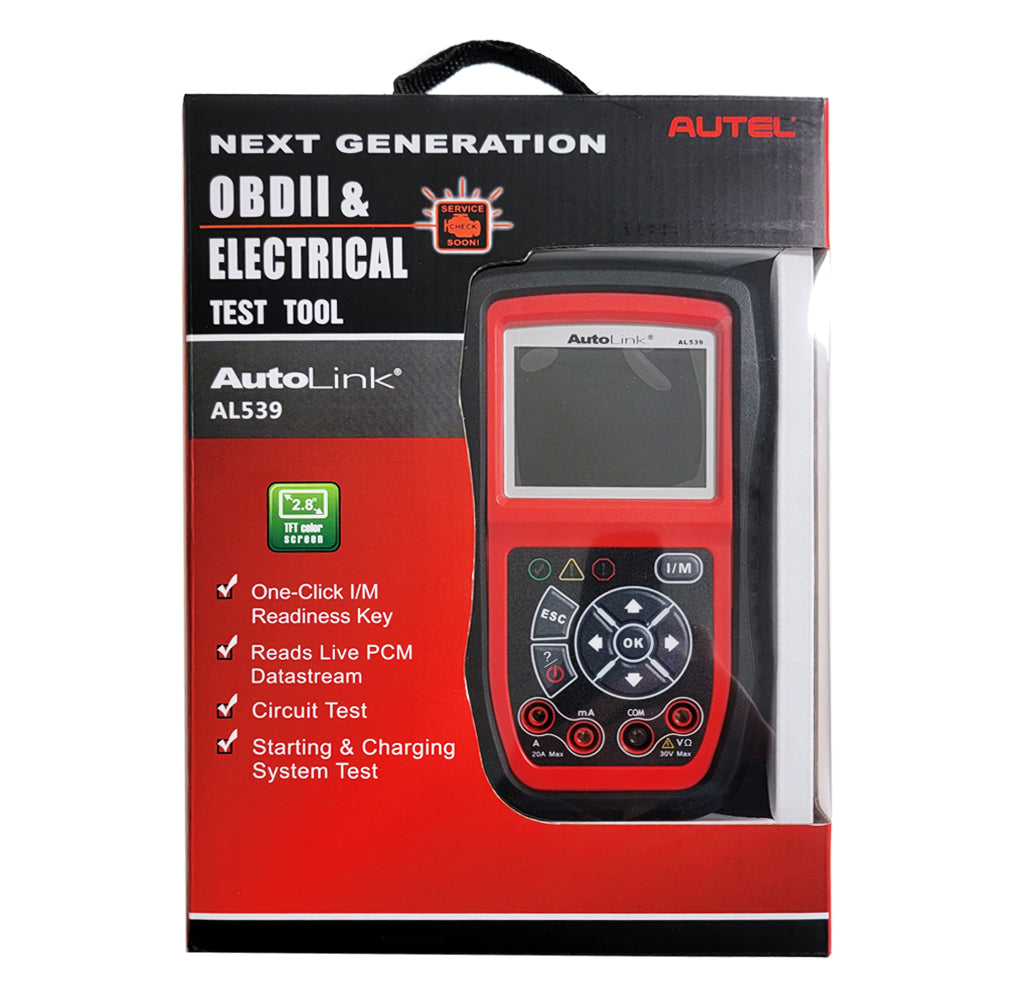 Autel AutoLink AL539 OBD2/EOBD/CAN Code Scanner and Electrical Testing
