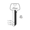 1007LA 5-Pin Sargent Commercial & Residencial Key Blank -  SAR-8 / 1007LA (Packs of 10)