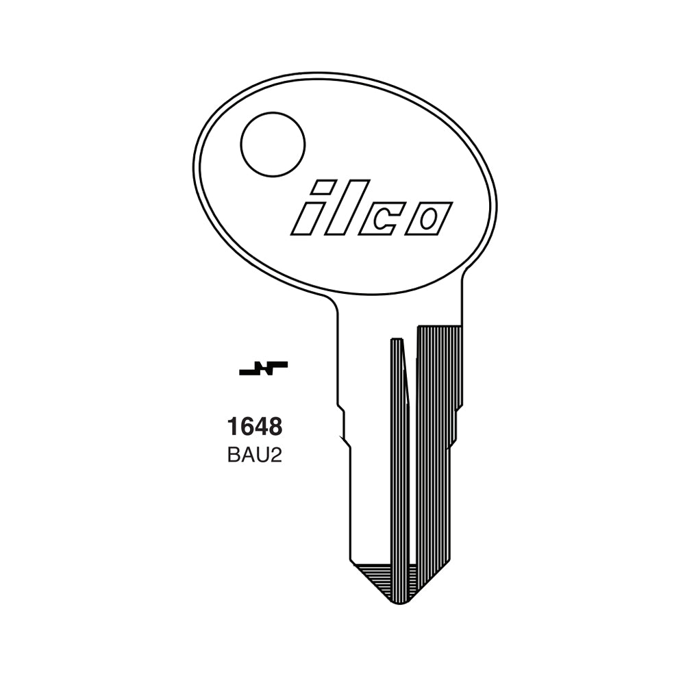 1648 Bauer Commercial & Residencial Key Blank - BUE-2  / BAU2 (Packs of 10)