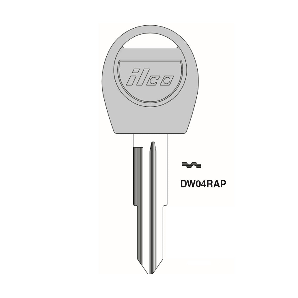 Chevrolet Daewoo Suzuki Key Blank - DAE-3D.P1 / DW04RAP (Packs of 5)