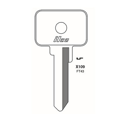Fiat Key Blank - FI-7I / FT43