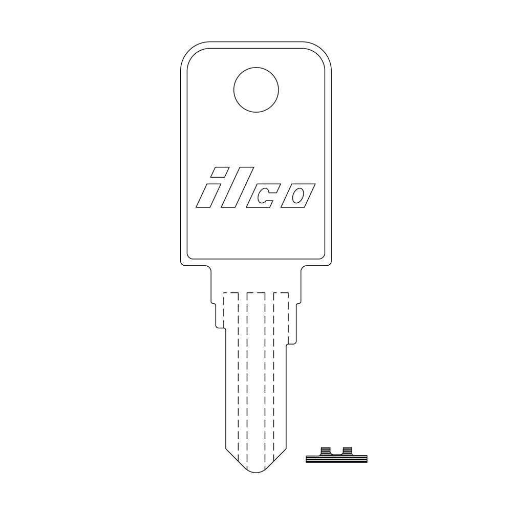 ILCO 1683 Haworth Cabinet Key Blank - HAW5 (Packs of 10)