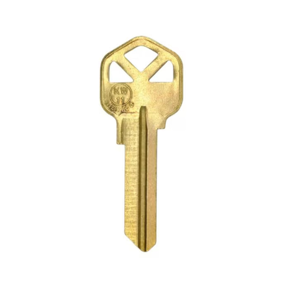 KW10 Small Bow - Brass Finish Key Blank - KWI-5DE / KW11 BR