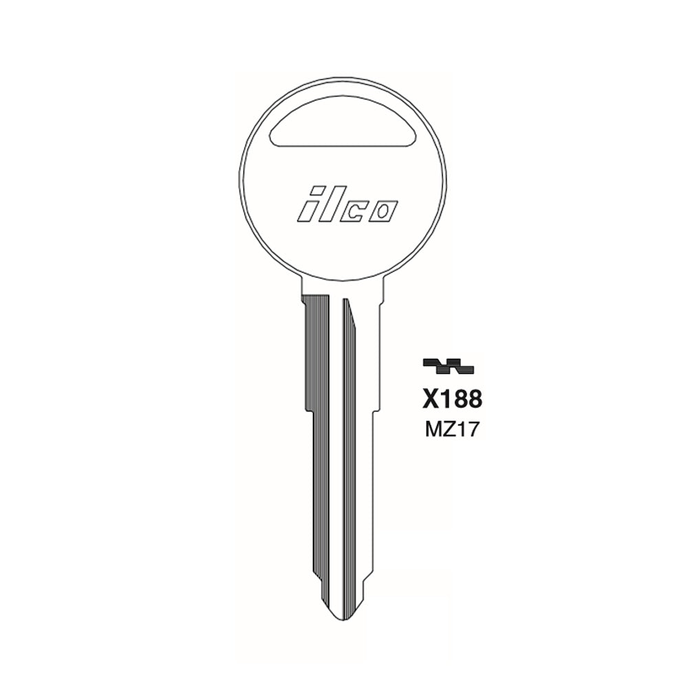 Mazda Key Blank - MAZ-19D / MZ17