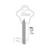 1145 5-Pin Schlage Key Blank - Nickel Plated - SLG-3E-NP / SC1 NP