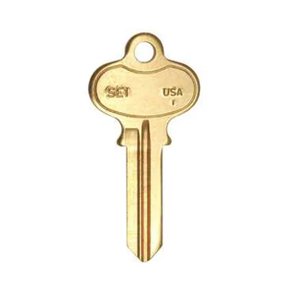 SE1 / 1022 Segal Key Blank - Brass Finish SE1 BR - SEG-1D (250 Pack)