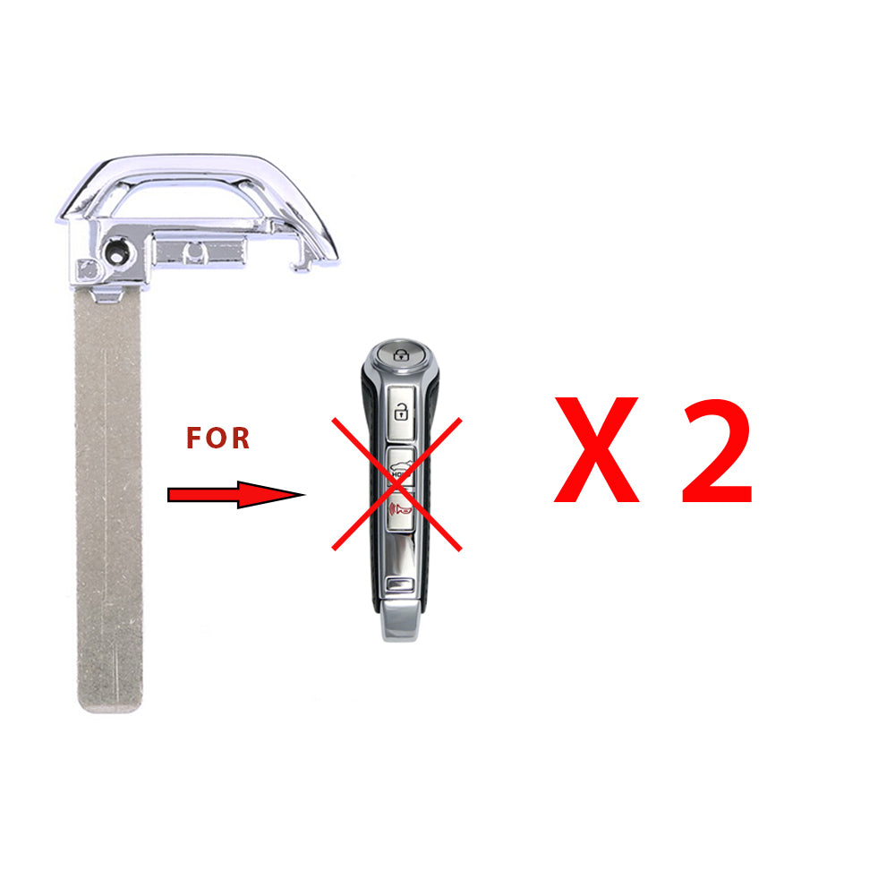 2018 - 2021 Kia Stinger Smart Key Uncut Emergency Key Blade - KK12 (2 Pack)