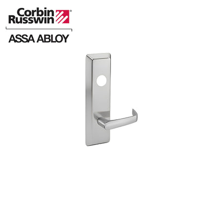 Corbin Russwin Exit Device Lever Trim Classroom Function with Newport Lever and Less Cylinder - Left Hand Reverse - 630 (Satin Stainless Steel)