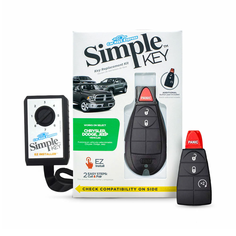 Simple Key 3 Button Remote with Panic, 4 Button Remote Start Button Pa ...