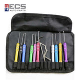 ECS AUTO PARTS Lock Pick Set 13 in One Colorful Locksmith Training Set for Padlock Extractor